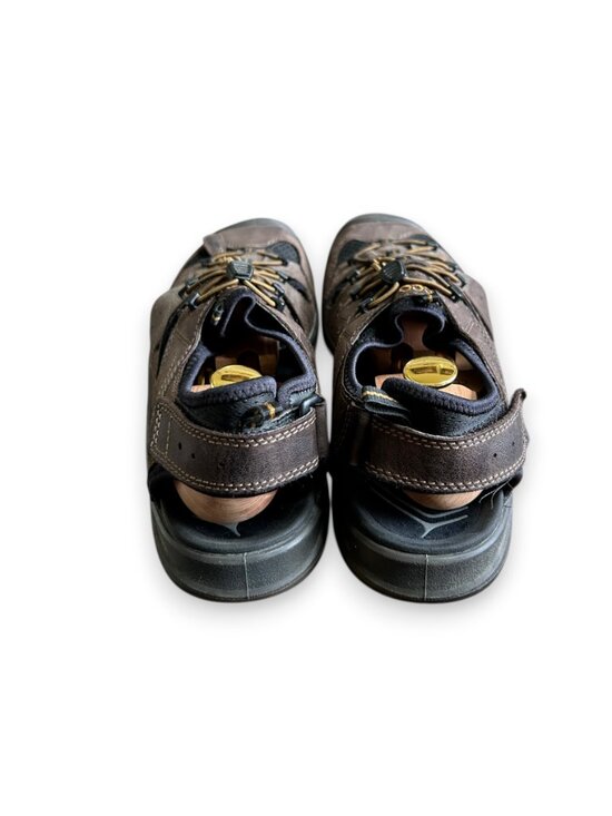 Ecco Mens Sz 11 Leather Sandals Brown Hiking Slides Sport Shoes Closed Toe main image 8